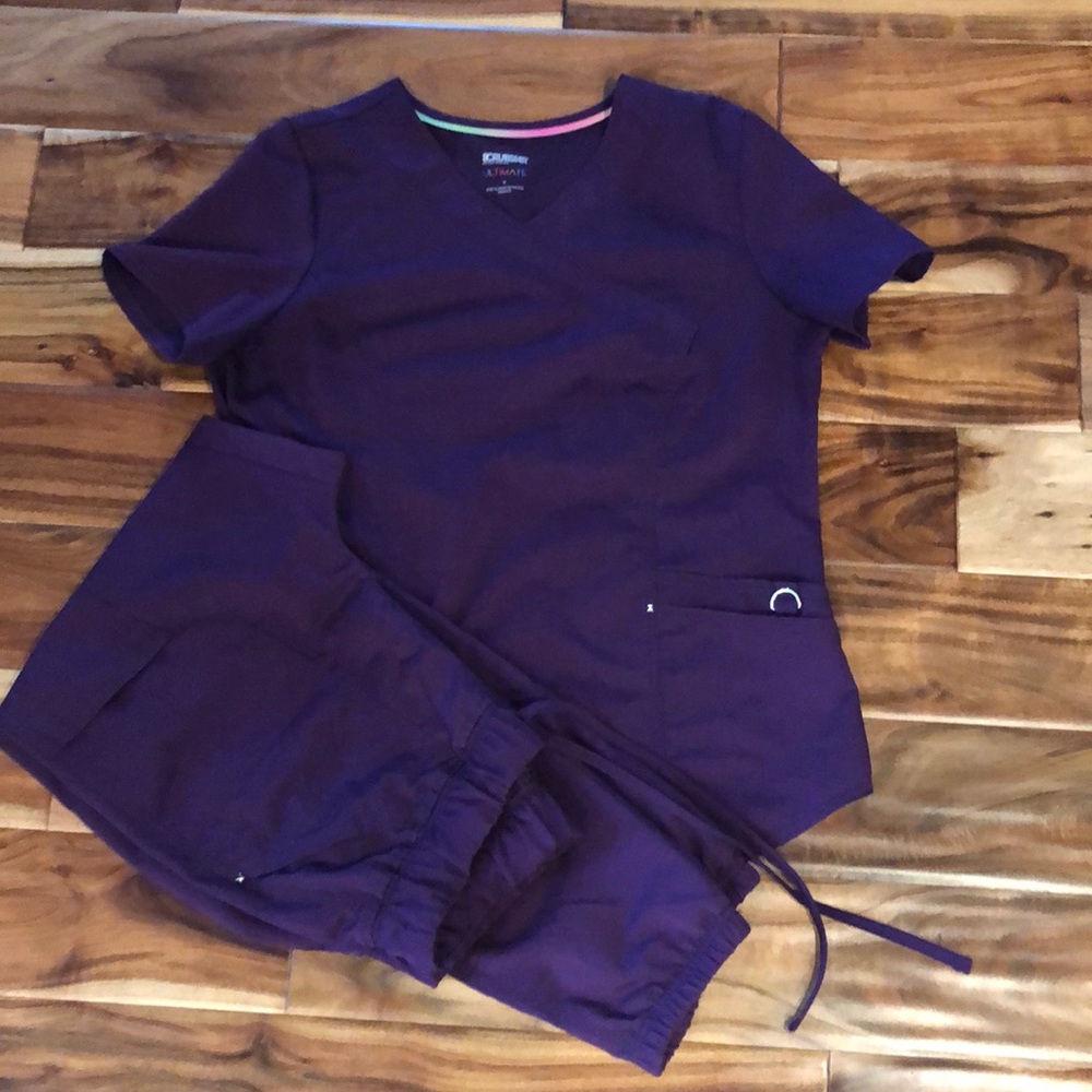 Premium ultimate mock wrap scrub top and Jogger